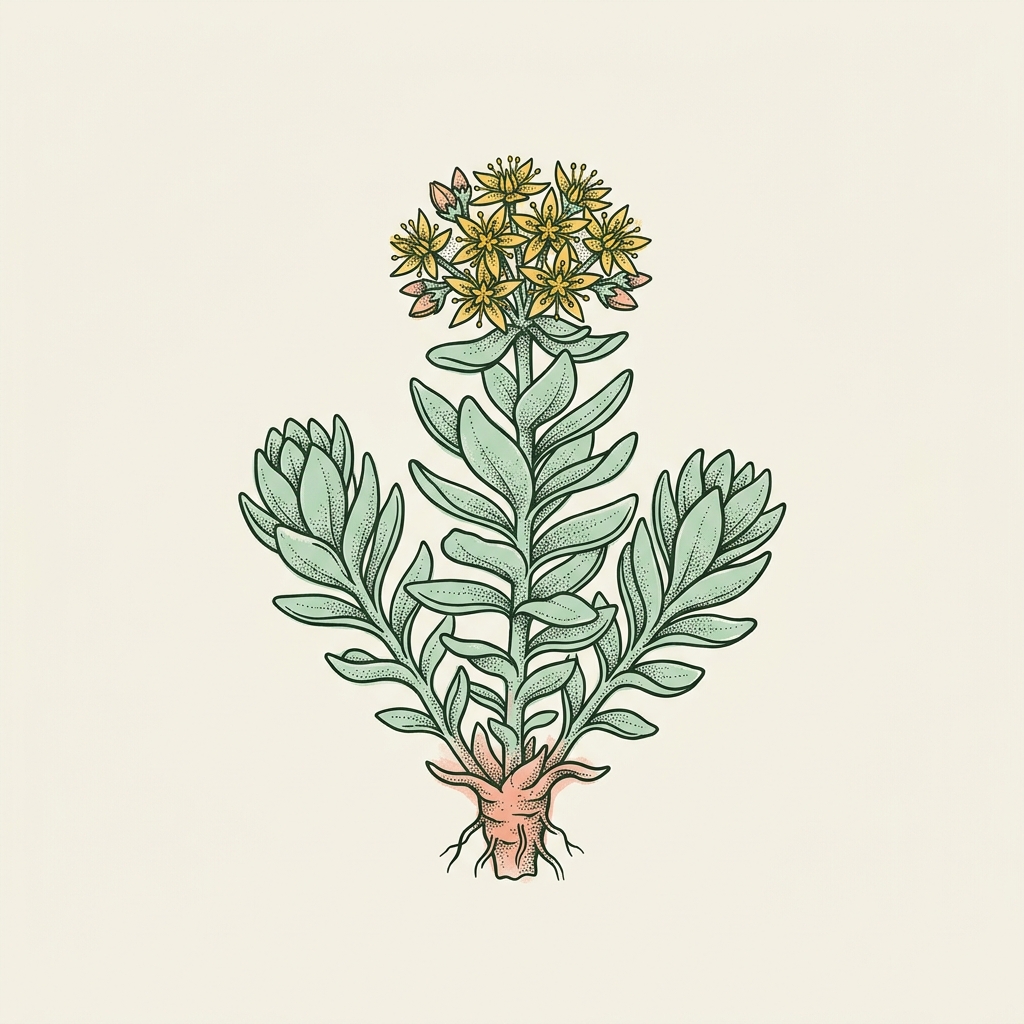 Rhodiola illustration