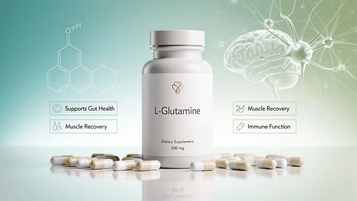 L-Glutamine Supplement Guide: Benefits, Brain Health, Gut Support, Dosage & Safety